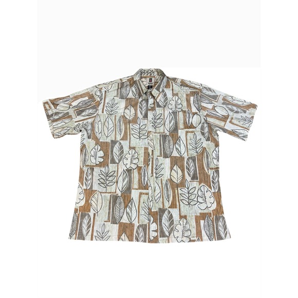 Tori Richard Other - Tori Richard Honolulu Mens XL Short Sleeve Button Down Shirt Tropical Leaf Print